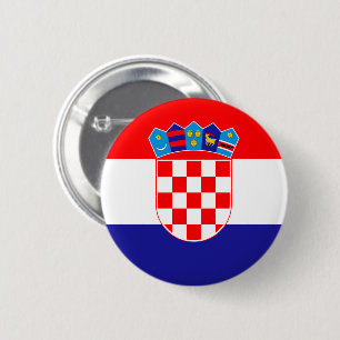Flag of Croatia 6 Cm Round Badge