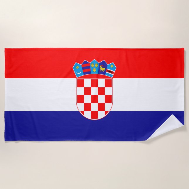 Flag of Croatia Beach Towel (Front)