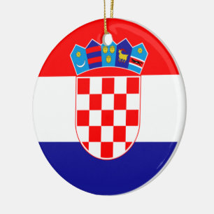 Flag of Croatia Ceramic Tree Decoration