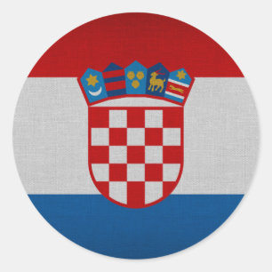 Flag of Croatia Classic Round Sticker