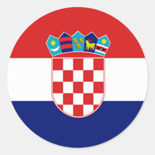 Flag of Croatia Classic Round Sticker