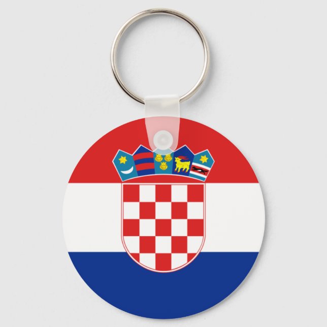 Flag of Croatia Key Ring (Front)
