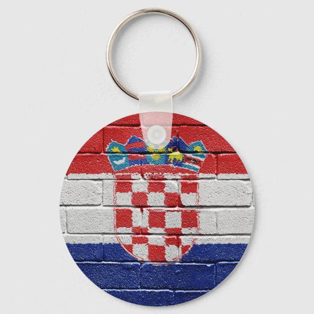 Flag of Croatia Key Ring (Front)