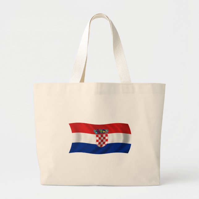 Flag of Croatia Large Tote Bag (Front)