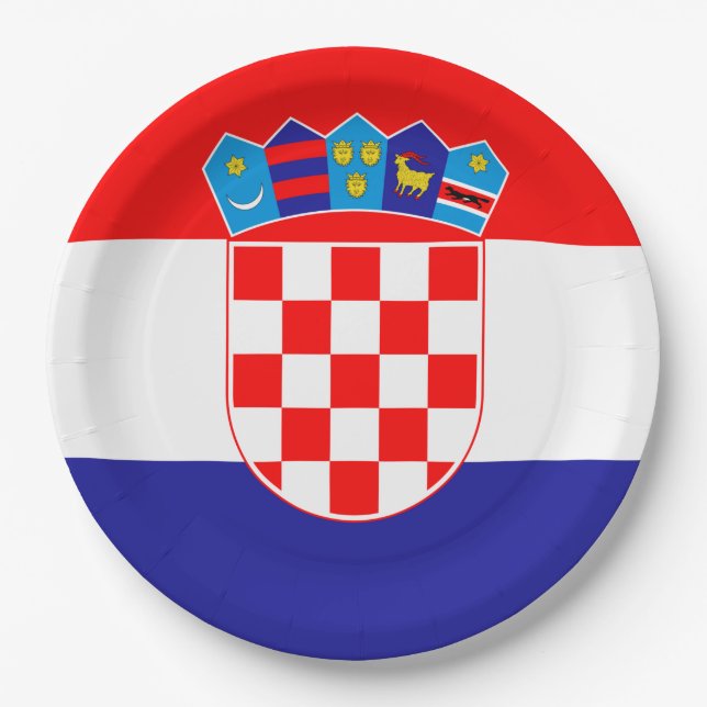 Flag of Croatia Paper Plate (Front)