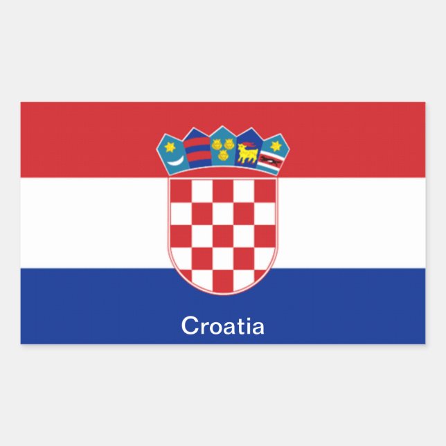 Flag of Croatia Rectangular Sticker (Front)