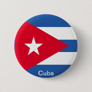 Flag of Cuba 6 Cm Round Badge