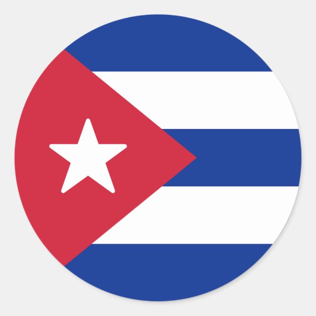 Flag of Cuba Classic Round Sticker (Front)