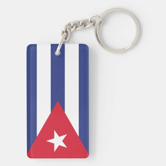 Flag of Cuba Key Ring (Back)