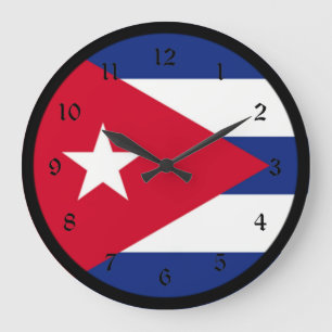 Flag of Cuba Large Clock