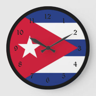 Flag of Cuba Large Clock