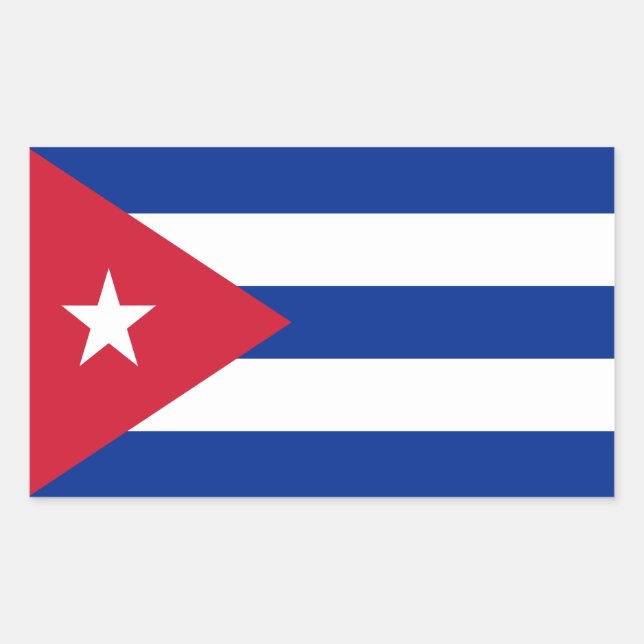 Flag of Cuba Rectangular Sticker (Front)