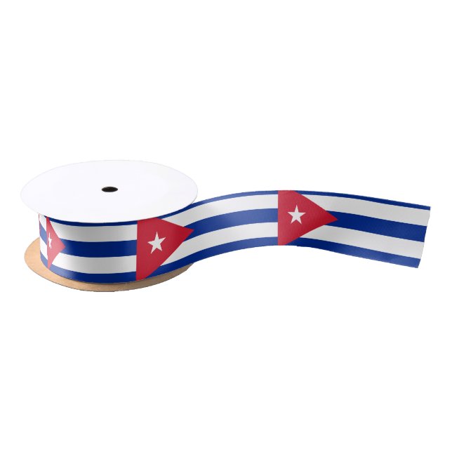 Flag of Cuba Satin Ribbon (Spool)