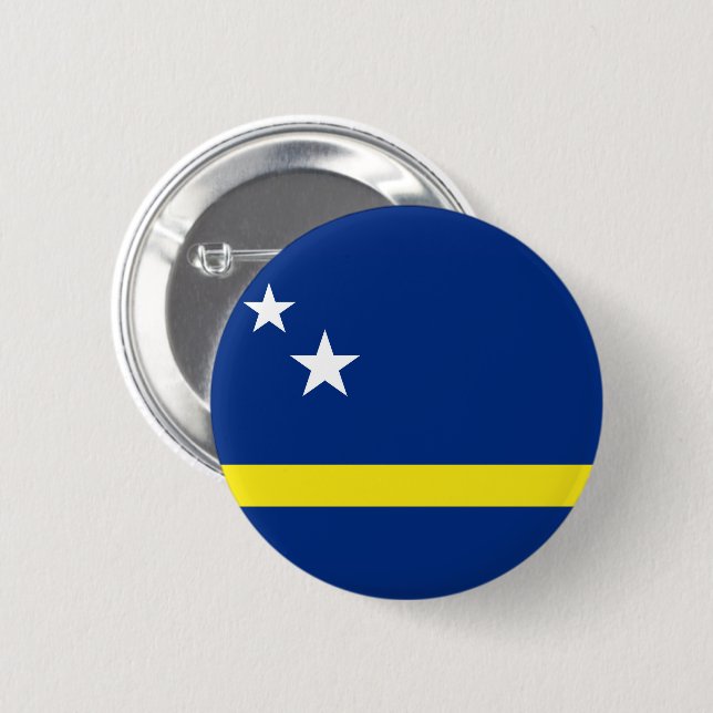 Flag of Curacao 6 Cm Round Badge (Front & Back)