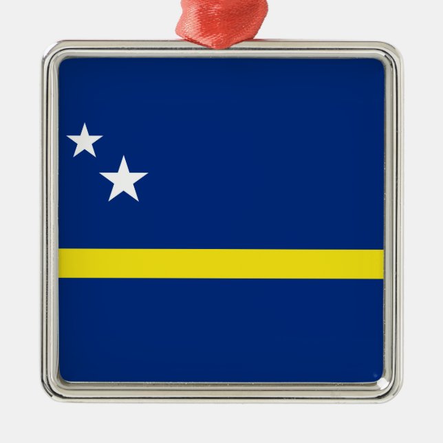 Flag of Curaçao Metal Tree Decoration (Front)