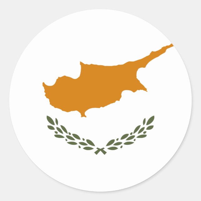 Flag of Cyprus Classic Round Sticker (Front)