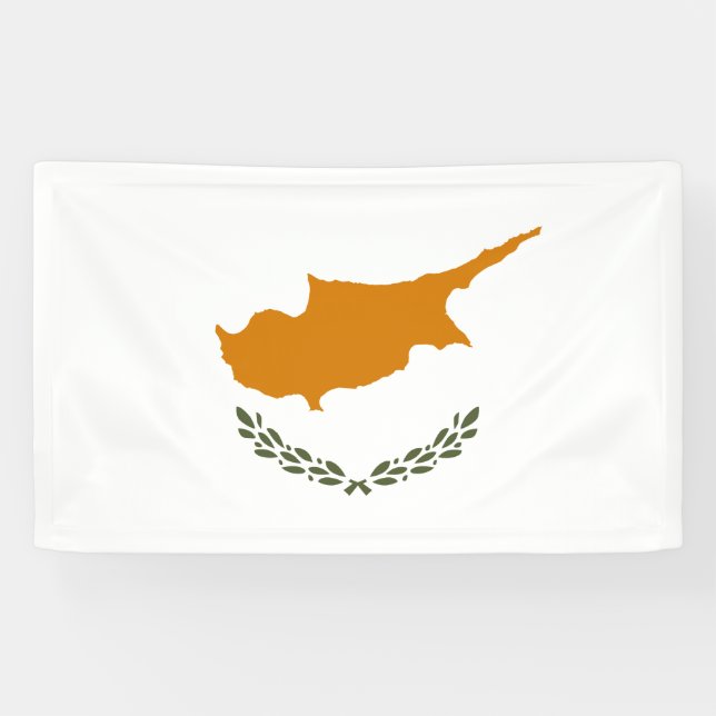 Flag of Cyprus (Greek Cypriot) Banner (Horizontal)