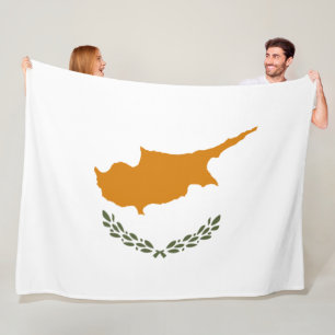 Flag of Cyprus (Greek Cypriot) Fleece Blanket