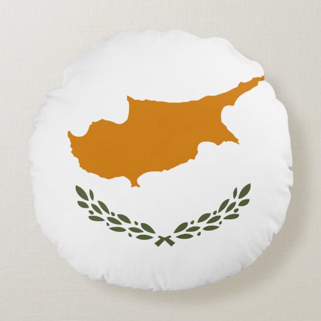 Flag of Cyprus Round Cushion (Front)