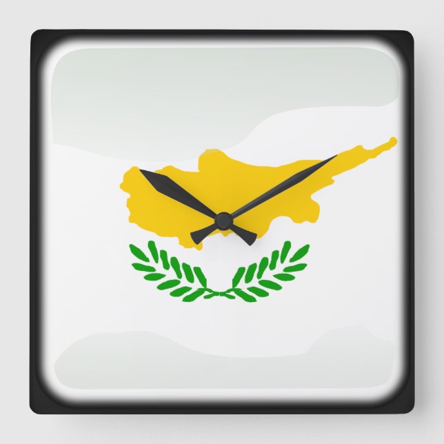 Flag of Cyprus Square Wall Clock (Front)