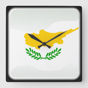 Flag of Cyprus Square Wall Clock