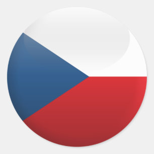 Flag of Czech Republic Classic Round Sticker