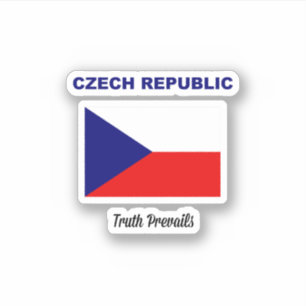 Flag of Czech Republic, labelled