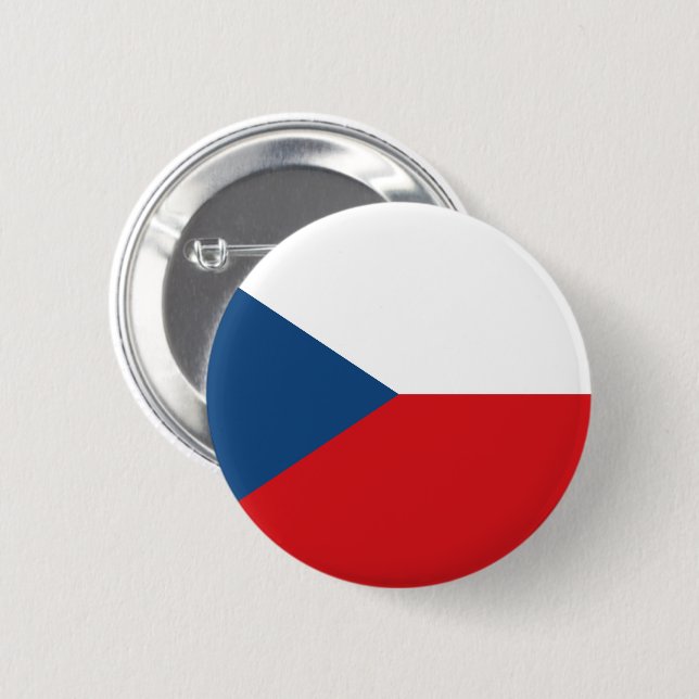 Flag of Czechia 6 Cm Round Badge (Front & Back)