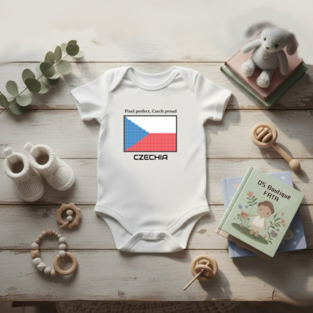 Flag of Czechia Baby Bodysuit (Creator Uploaded)