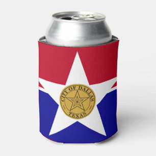 Flag of Dallas, Texas Can Cooler