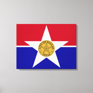 Flag of Dallas (Texas) Canvas Print