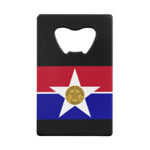 Flag of Dallas, Texas Credit Card Bottle Opener