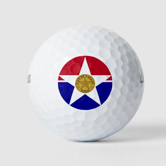 Flag of Dallas, Texas Golf Balls (Front)
