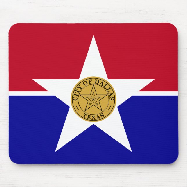 Flag of Dallas (Texas) Mouse Mat (Front)