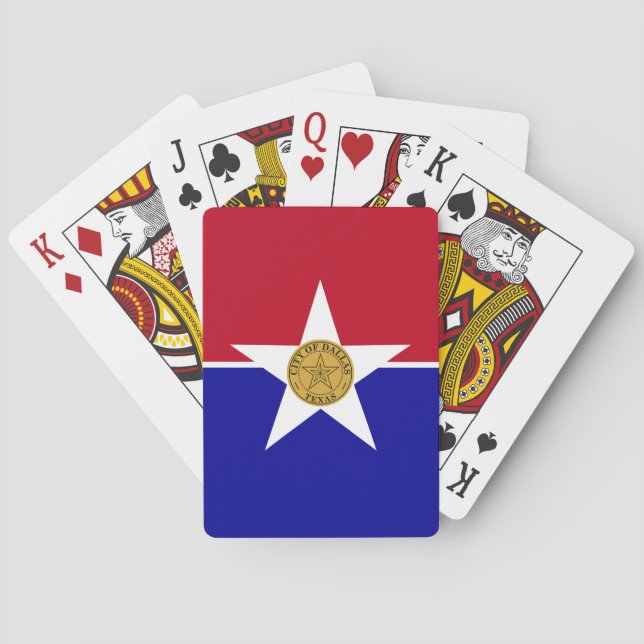 Flag of Dallas, Texas Playing Cards (Back)