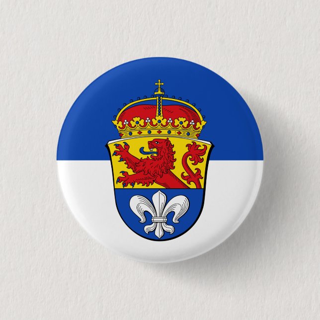 Flag of Darmstadt, Germany 3 Cm Round Badge (Front)