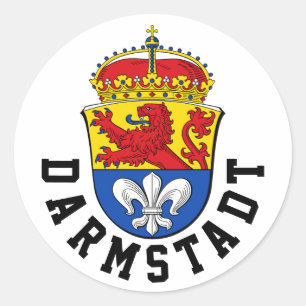 Flag of Darmstadt, Germany Classic Round Sticker