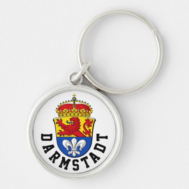 Flag of Darmstadt, Germany Key Ring (Front)