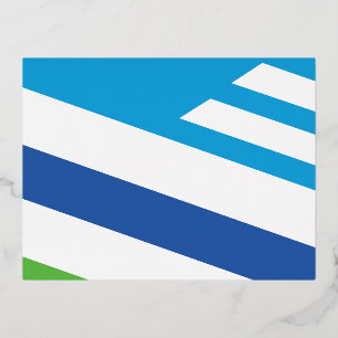 Flag of Dayton, Ohio Foil Holiday Postcard