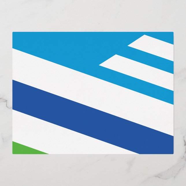 Flag of Dayton, Ohio Foil Holiday Postcard (Front)