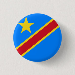 Flag of Democratic Republic of the Congo 3 Cm Round Badge