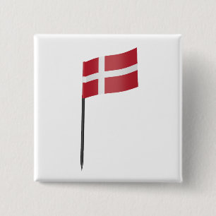 Flag of Denmark 15 Cm Square Badge