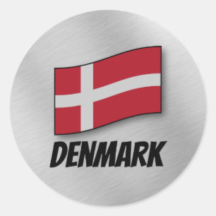 Flag of Denmark Classic Round Sticker