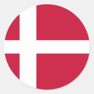 Flag of Denmark Classic Round Sticker