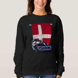 Flag Of Denmark Fishing In Denmark Denmark Fishi Sweatshirt