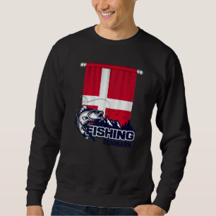 Flag Of Denmark Fishing In Denmark Denmark Fishi Sweatshirt