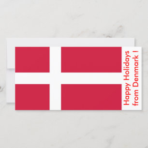 Flag of Denmark, Happy Holidays from Denmark Holiday Card