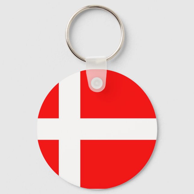 Flag of Denmark Key Ring (Front)