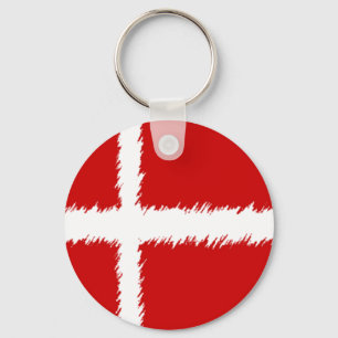 Flag of Denmark Key Ring
