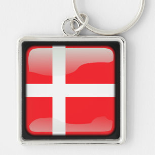 Flag of Denmark Key Ring